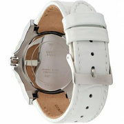  Shop Authentic Guess Limelight Quartz Silver Dial White Leather Strap Watch For Women - W0775l8 - Luxxuri