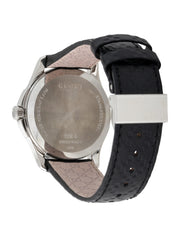  Shop Authentic Gucci G Timeless Quartz Black Dial Black Leather Strap Watch for Men - YA126413 - Luxxuri