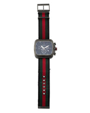  Shop Authentic Gucci Coupe Chronograph Quartz Black Two Tone NATO Strap Watch For Men - YA131202 - Luxxuri