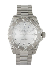  Shop Authentic Gucci Dive Automatic Silver Dial Silver Steel Strap Watch for Men - YA136354 - Luxxuri
