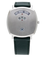 Shop Authentic Gucci Grip Quartz Silver Dial Green Leather Strap Watch For Women - YA157404 - Luxxuri