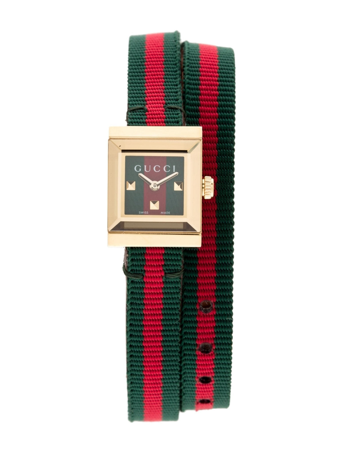  Shop Authentic Gucci G-Frame Multicolored Red and Green Dial Watch For Women - YA128527 - Luxxuri