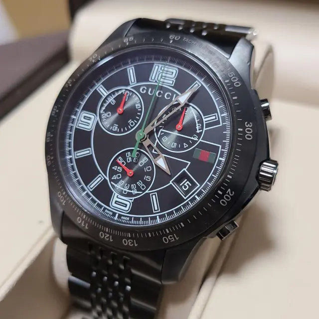  Shop Authentic Gucci G Timeless Black Dial Black Steel Strap Watch For Men - YA126202 - Luxxuri