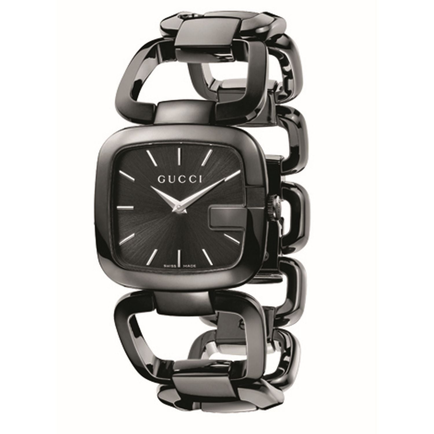 Shop Authentic Gucci G Gucci 125 G Series Bracelet Black Dial Watch For Women - YA125403 - Luxxuri