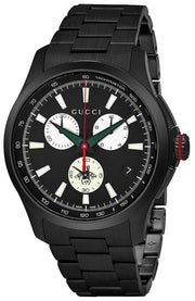  Shop Authentic Gucci G-Timeless Chronograph Black Dial Black Steel Strap Watch For Men - YA126268 - Luxxuri