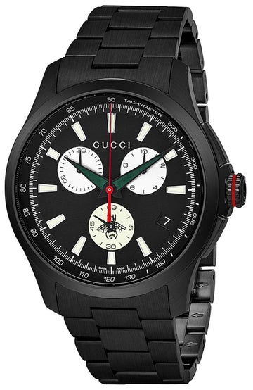  Shop Authentic Gucci G-Timeless Chronograph Black Dial Black Steel Strap Watch For Men - YA126268 - Luxxuri