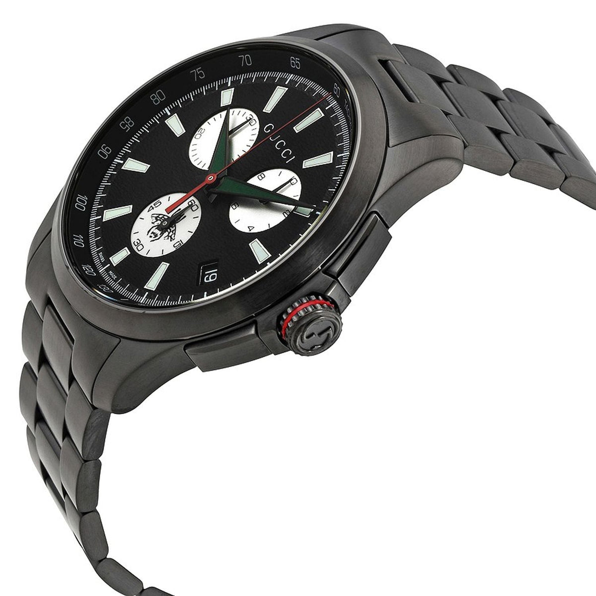  Shop Authentic Gucci G-Timeless Chronograph Black Dial Black Steel Strap Watch For Men - YA126268 - Luxxuri