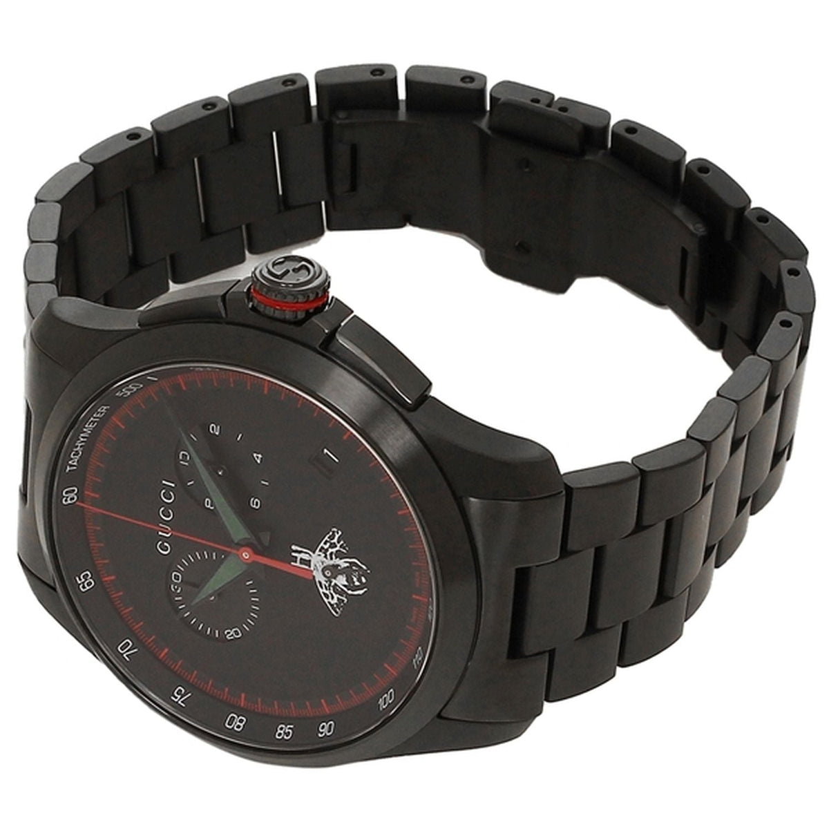  Shop Authentic Gucci G-Timeless Chronograph Black Dial Black Steel Strap Watch For Men - YA126269 - Luxxuri