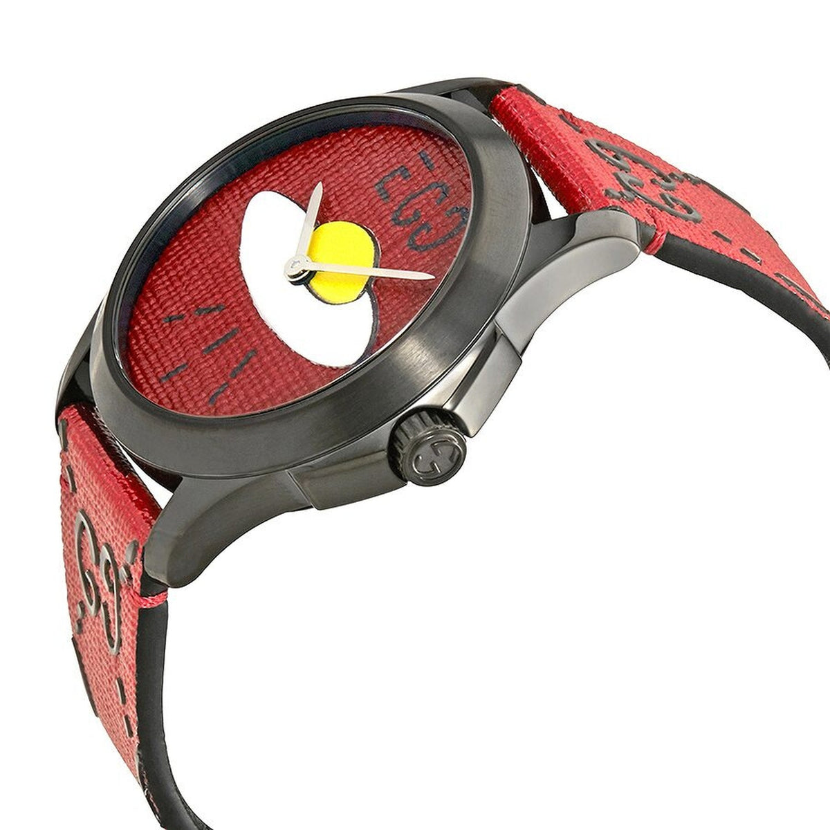  Shop Authentic Gucci G Timeless Ghost Red Dial Red Leather Strap Watch For Men - YA1264023 - Luxxuri