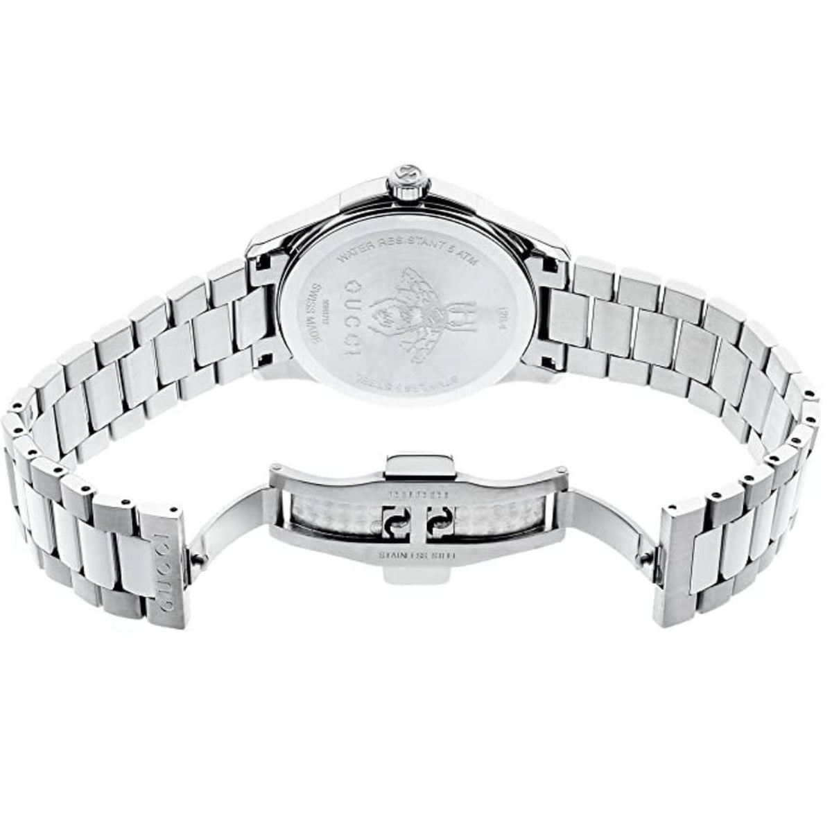  Shop Authentic Gucci G Timeless White Dial Silver Steel Strap Watch For Women - YA1264028A - Luxxuri