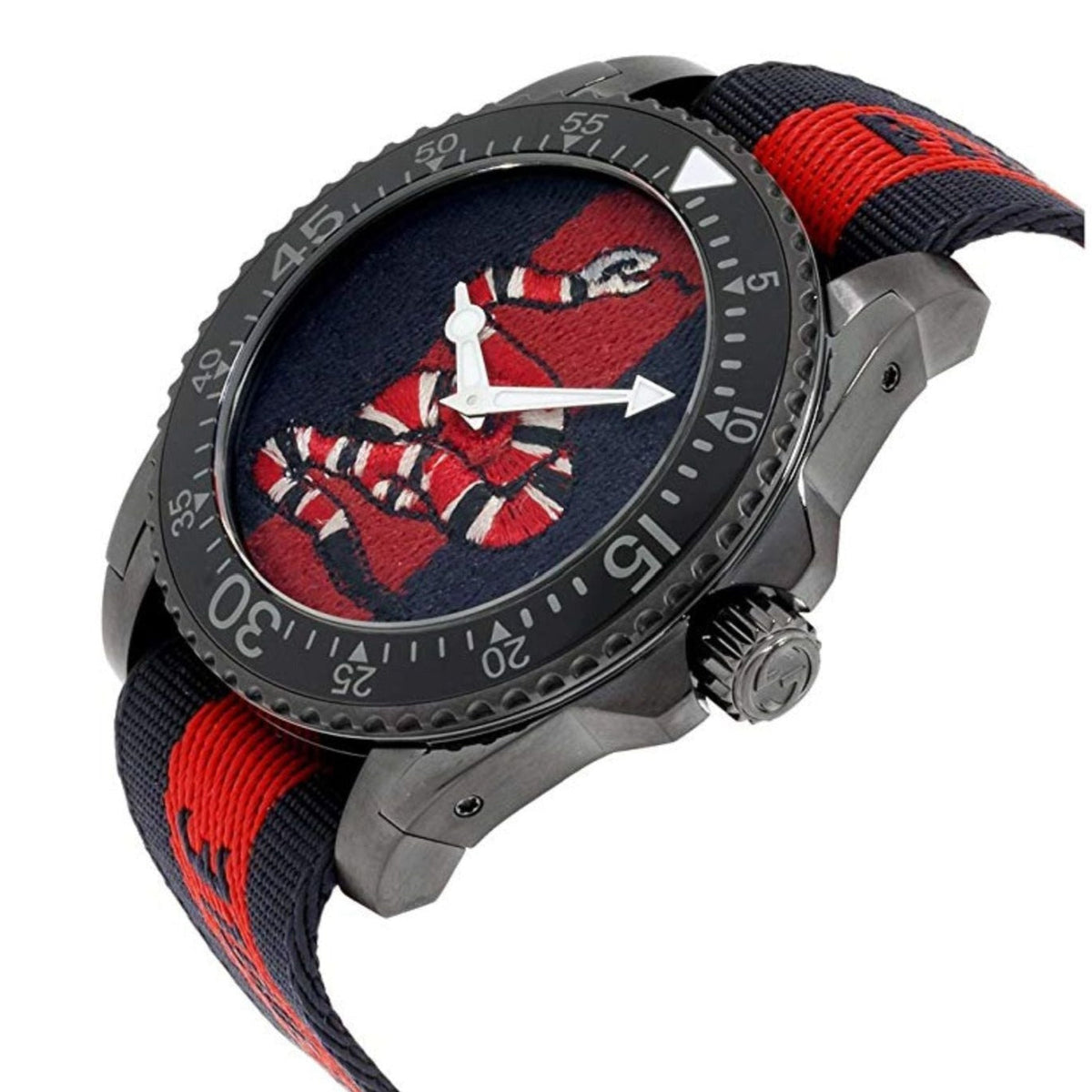  Shop Authentic Gucci Dive Blue & Red Dial Blue & Red Nylon Strap Watch For Men - YA136214 - Luxxuri
