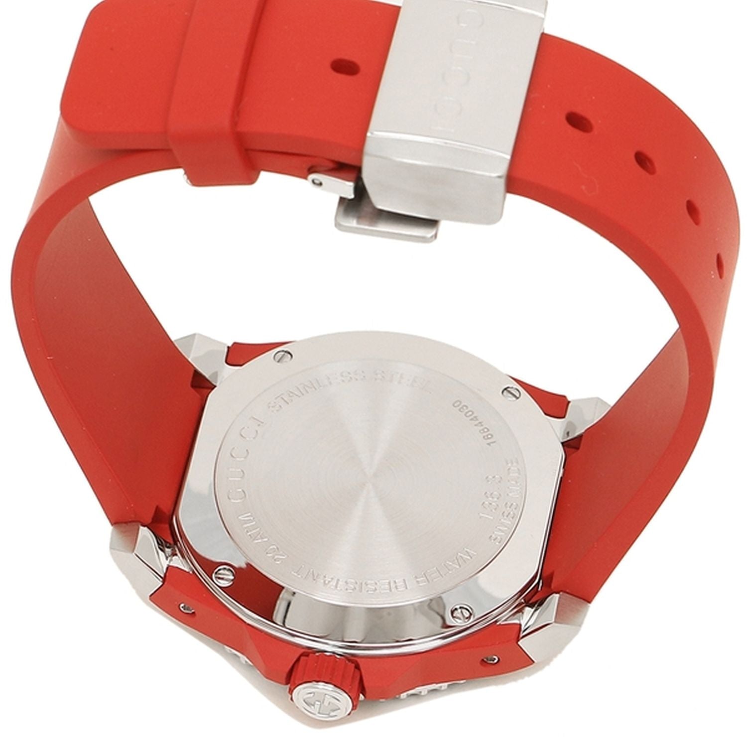  Shop Authentic Gucci Dive Quartz Black Dial Red Rubber Strap Watch For Men - YA136309 - Luxxuri