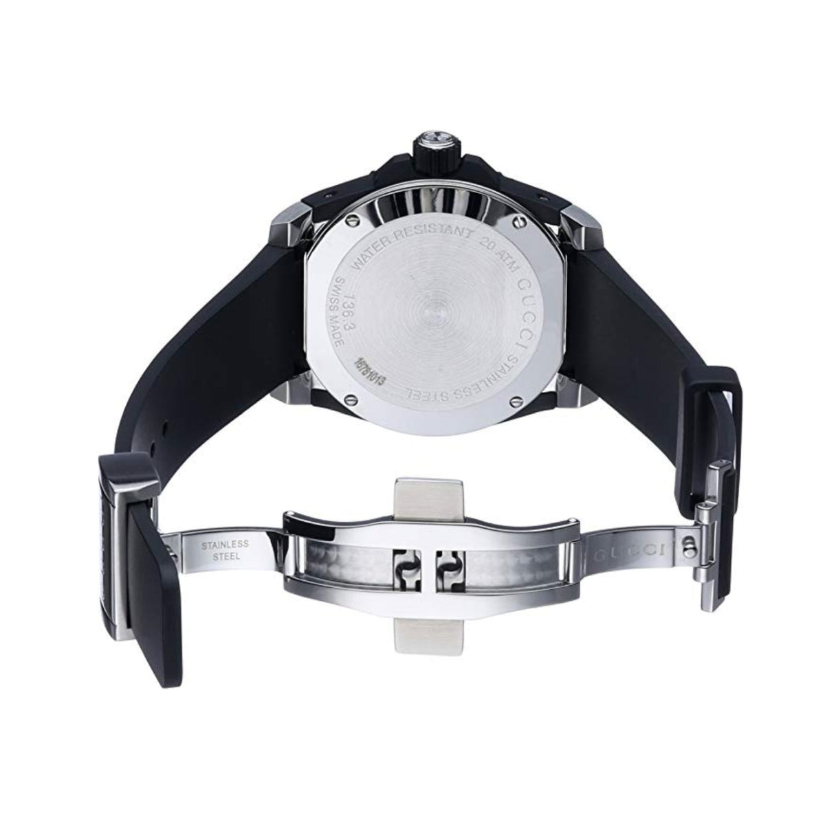  Shop Authentic Gucci Dive Tiger Black Dial Black Rubber Strap Watch For Men - YA136318 - Luxxuri