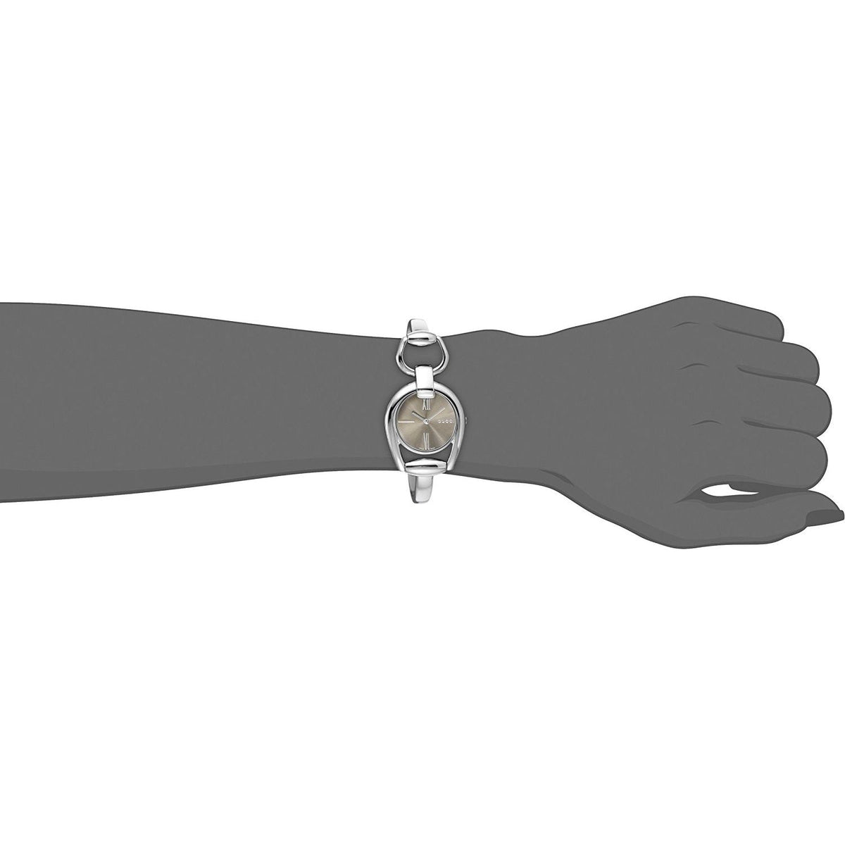  Shop Authentic Gucci Horsebit Collection Quartz Brown Dial Silver Steel Strap Watch For Women - YA139501 - Luxxuri