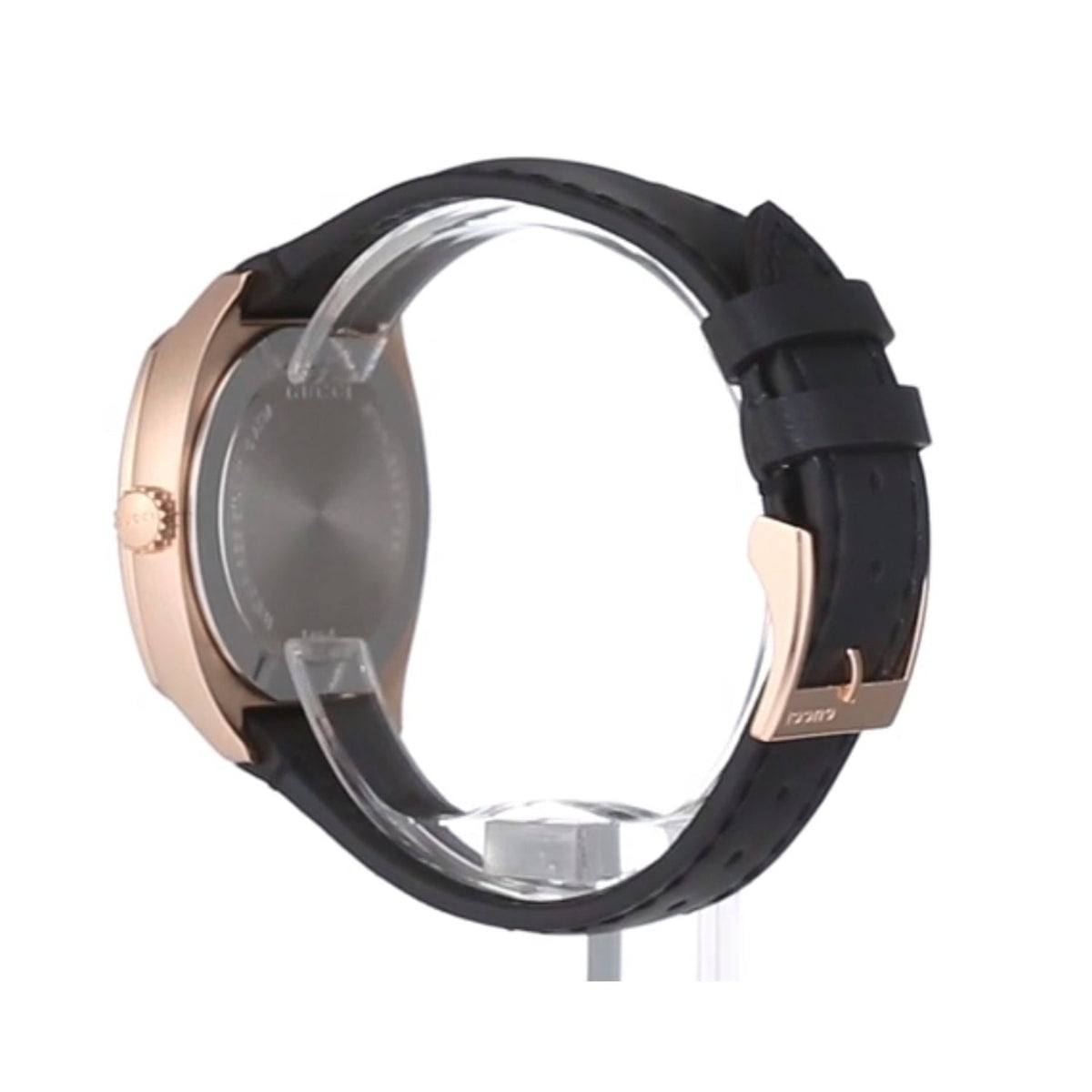  Shop Authentic Gucci GG2570 Quartz Black Dial Black Leather Strap Watch For Women - YA142407 - Luxxuri