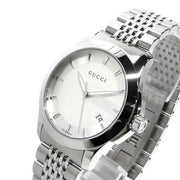  Shop Authentic Gucci G Timeless Silver Dial Silver Steel Strap Watch For Men - YA126401 - Luxxuri