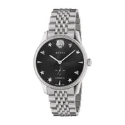  Shop Authentic Gucci G Timeless Automatic Black Dial Silver Steel Strap Watch For Men - YA126353 - Luxxuri