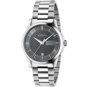  Shop Authentic Gucci G Timeless Grey Dial Silver Steel Strap Watch For Men - YA126441 - Luxxuri