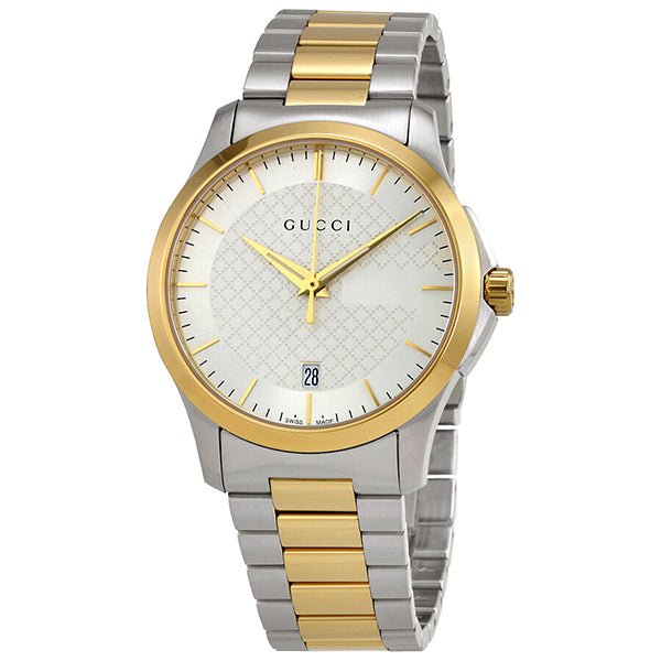  Shop Authentic Gucci G Timeless Silver Dial Two Tone Steel Strap Watch For Men - YA126474 - Luxxuri