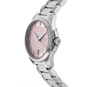  Shop Authentic Gucci G Timeless Pink Dial Silver Steel Strap Watch For Women - YA126524 - Luxxuri