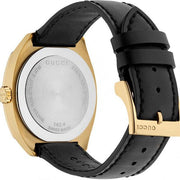  Shop Authentic Gucci GG2570 Quartz Black Dial Black Leather Strap Watch For Women - YA142408 - Luxxuri