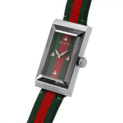  Shop Authentic Gucci G-Frame Mother of Pearl Dial Two Tone Nylon Strap Watch For Women - YA147404 - Luxxuri