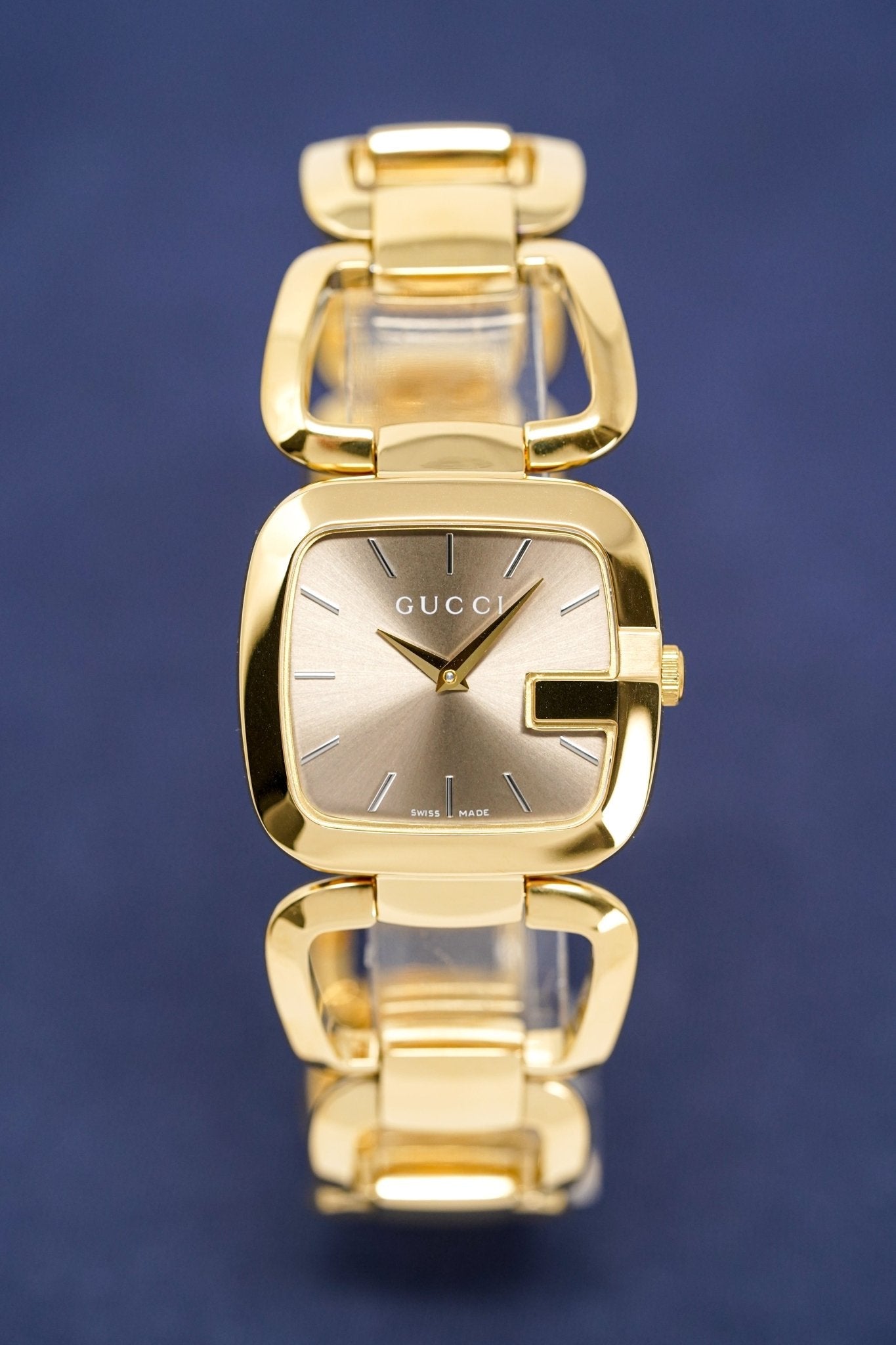  Shop Authentic Gucci G Gucci Brown Dial Rose Gold Steel Strap Watch For Women - YA125408 - Luxxuri