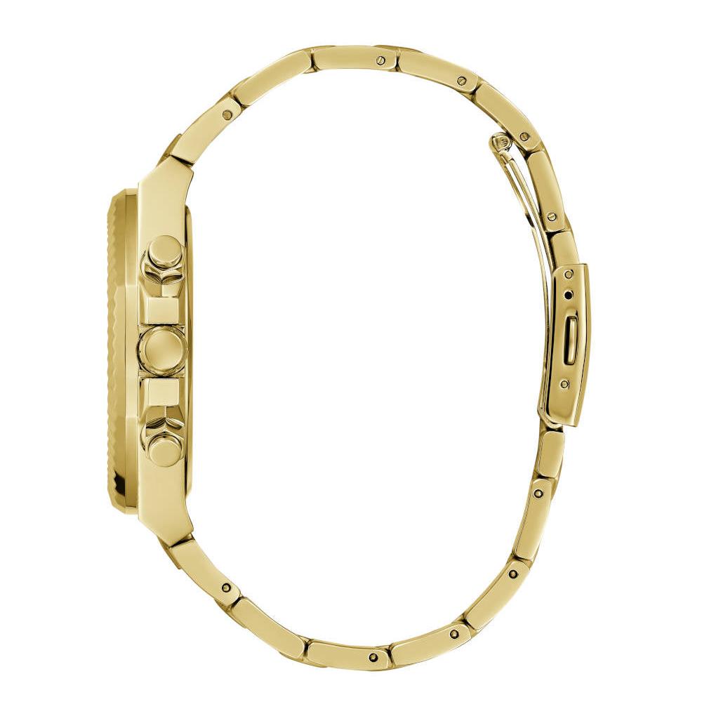  Shop Authentic Guess Equity Multifunction Black Dial Gold Steel Strap Watch For Men - GW0703G5 - Luxxuri