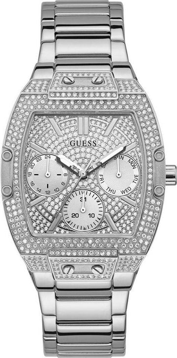 Shop Authentic Guess Raven Diamonds Silver Dial Silver Steel Strap Watch for Women - GW0104L1 - Luxxuri