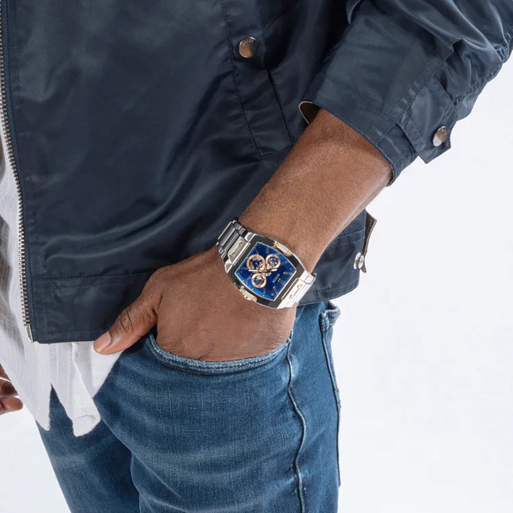 Shop Authentic Guess Phoenix Multifunction Blue Dial Silver Steel Strap Watch For Men - GW0456G5 - Luxxuri