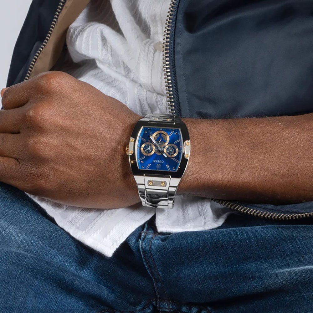  Shop Authentic Guess Phoenix Multifunction Blue Dial Silver Steel Strap Watch For Men - GW0456G5 - Luxxuri