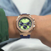  Shop Authentic Guess Empire Analog Quartz Lime Green Dial Blue Silicon Strap Watch for Men - GW0583G3 - Luxxuri