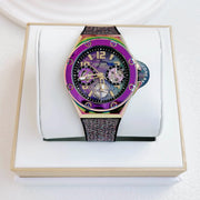  Shop Authentic Guess Multifunction Analog Purple Dial Black Rubber Strap Watch For Women - GW0620L4 - Luxxuri