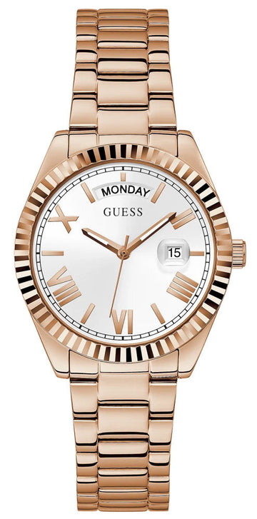  Shop Authentic Guess Luna White Dial Rose Gold Steel Strap Watch for Women - GW0308L3 - Luxxuri
