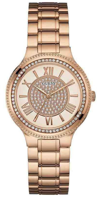  Shop Authentic Guess Madison Diamonds White Dial Rose Gold Steel Strap Watch for Women - W0637L3 - Luxxuri