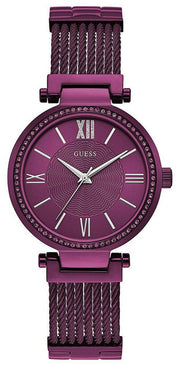  Shop Authentic Guess Soho Pink Dial Pink Mesh Bracelet Watch For Women - W0638L6 - Luxxuri