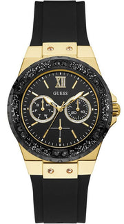  Shop Authentic Guess Black Dial Black Rubber Strap Watch For Women - W1053L7 - Luxxuri