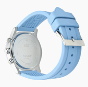  Shop Authentic Guess Confetti Crystal Silver Dial Blue Rubber Strap Watch For Women - W1098L3 - Luxxuri