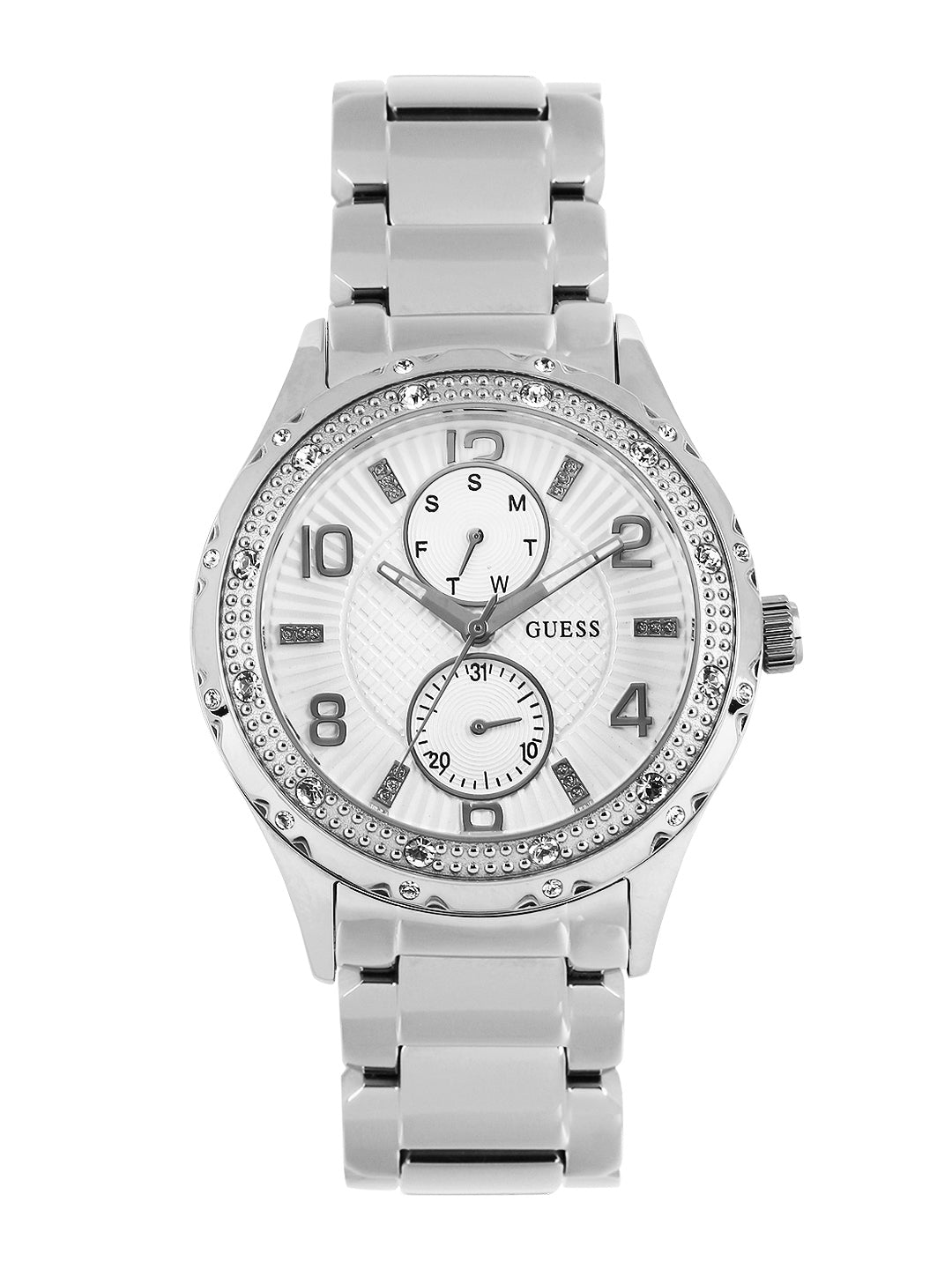  Shop Authentic Guess Siren White Dial Silver Steel Strap Watch for Women - W0442L1 - Luxxuri