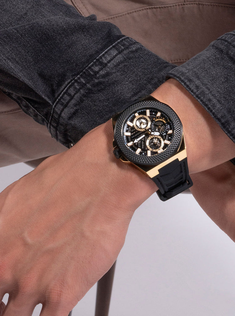  Shop Authentic Guess Legacy Black Dial Black Rubber Strap Watch for Men - W1049G5 - Luxxuri