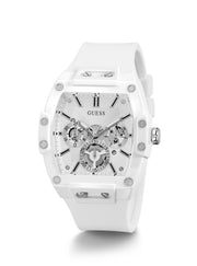  Shop Authentic Guess Phoenix Multifunction White Dial White Rubber Strap Watch for Men - GW0203G2 - Luxxuri