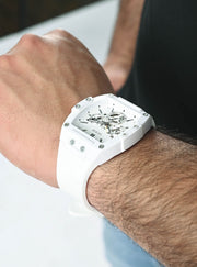  Shop Authentic Guess Phoenix Multifunction White Dial White Rubber Strap Watch for Men - GW0203G2 - Luxxuri