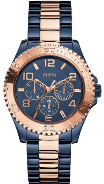 Shop Authentic Guess BFF Multifunction Blue Dial Two Tone Steel Strap Watch for Women - W0231L6 - Luxxuri