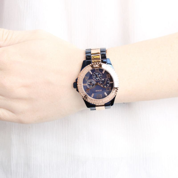  Shop Authentic Guess BFF Multifunction Blue Dial Two Tone Steel Strap Watch for Women - W0231L6 - Luxxuri