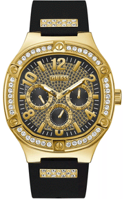  Shop Authentic Guess Duke Crystals Black Dial Black Silicone Strap Watch For Men - GW0641G2 - Luxxuri