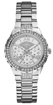  Shop Authentic Guess Viva Quartz Silver Dial Silver Steel Strap Watch For Women - W0111l1 - Luxxuri