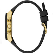  Shop Authentic Guess Athena Gold Dial Black Rubber Strap Watch For Women - GW0030L2 - Luxxuri