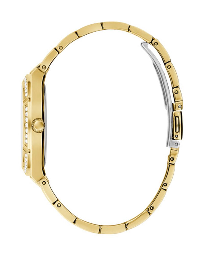  Shop Authentic Hugo Boss Premiere White Dial Gold Steel Strap Watch for Women - 1502445 - Luxxuri