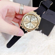  Shop Authentic Guess Cosmo Diamonds Gold Dial Black Rubber Strap Watch for Women - GW0034L1 - Luxxuri
