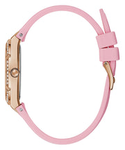  Shop Authentic Guess Cosmo Diamonds Silver Dial Pink Silicone Strap Watch for Women - GW0034L3 - Luxxuri
